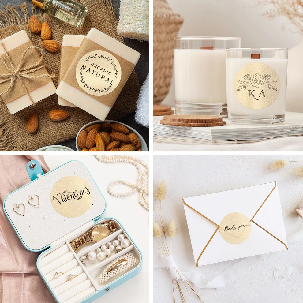 Metallic Gold Paper Labels